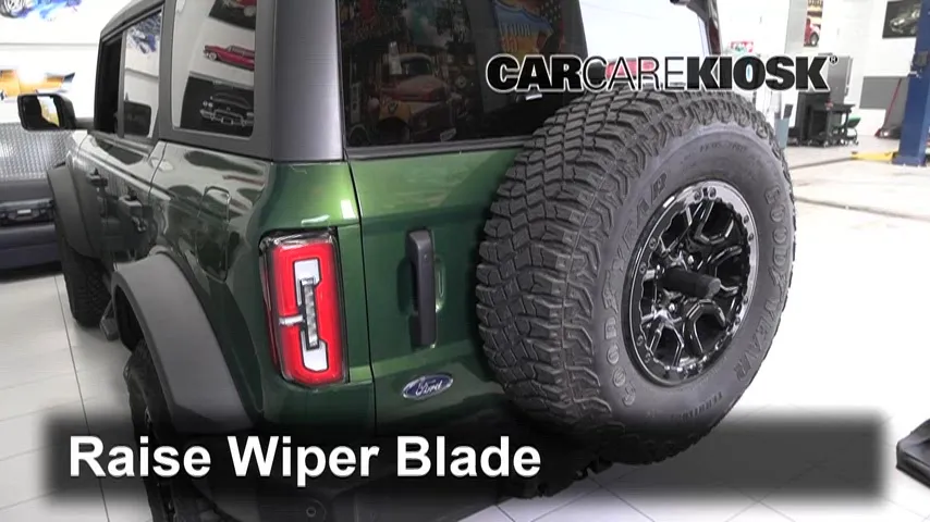 2022 Ford Bronco Black Diamond 2.7L V6 Turbo Escobillas de limpiaparabrisas trasero